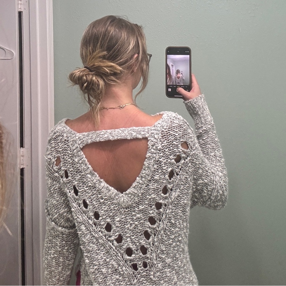 Hollister oversized backless sweater